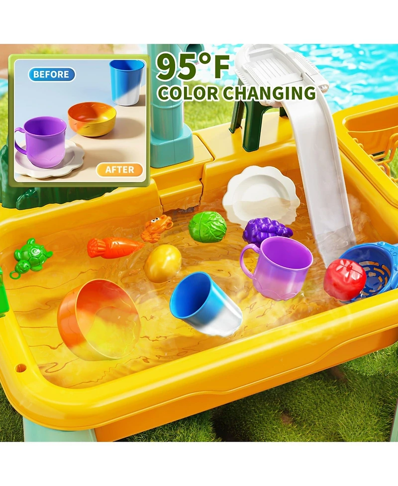 Gnuadz Water Table Kitchen Sink Pump Fishing Sensory Play Kids Toy