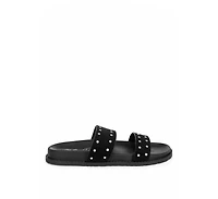 London Rag Women's Stud Embellished Slip On Flats
