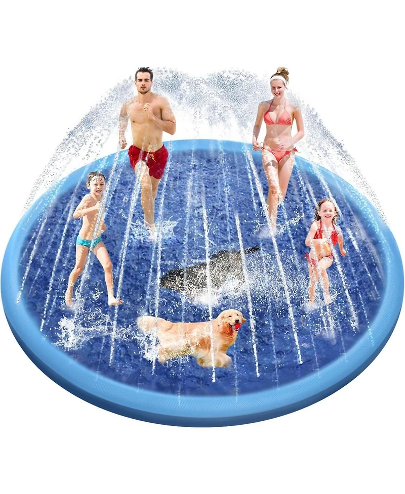 Aofar Splash Pad Sprinkler Pool for Dogs Kids