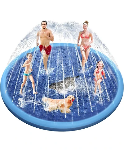 Aofar Splash Pad Sprinkler Pool for Dogs Kids