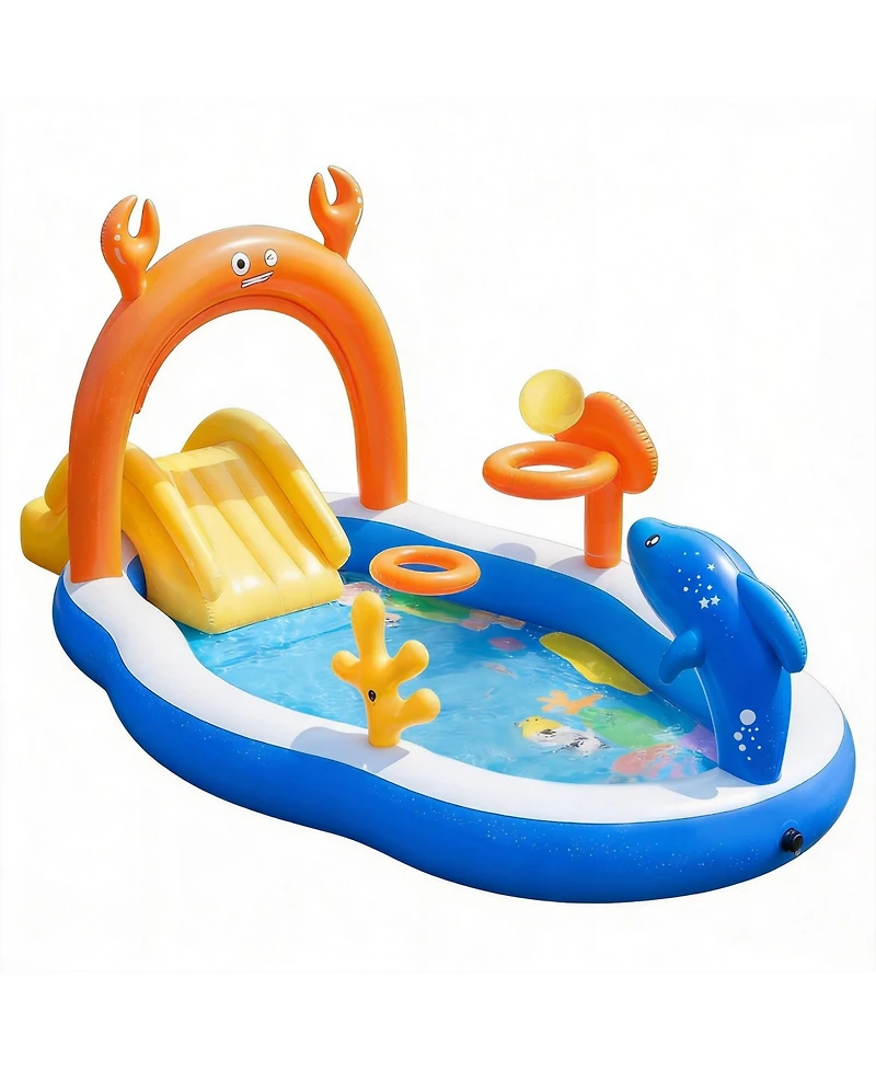Aofar Inflatable Play Center Pool Water Slide Sprinkler