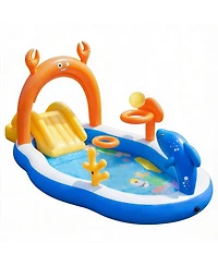 Aofar Inflatable Play Center Pool Water Slide Sprinkler