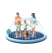 Aofar Splash Pad Sprinkler Pool Dog Pet Play Mat Fountain Outdoor Summer Funyard