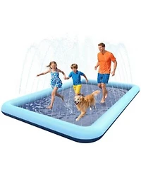 Aofar Non-slip Splash Sprinkler Pad for Kids Dogs Outdoor Summer Water Play Mat