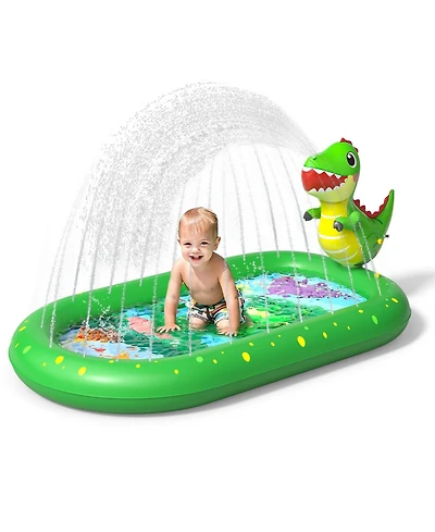 Aofar 3-in-1 Dinosaur Splash Pad Sprinkler Pool