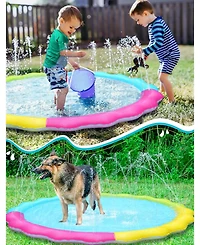 Aofar 59" Splash Pad Sprinkler Play Mat Outdoor Inflatable Pool Nonslip