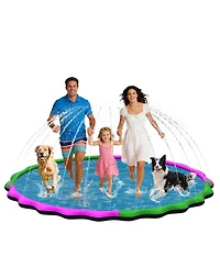 Aofar 87" Splash Pad Water Sprinkler Pool Outdoor Family Fun