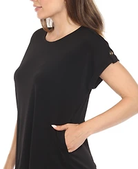 White Mark Women's Dolman Top and Shorts Set