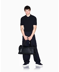A|X Armani Exchange Men's Viscose Grid Polo Shirt