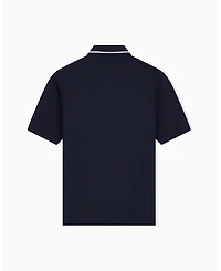 A|X Armani Exchange Men's Pique Tipping Wording Polo Shirt