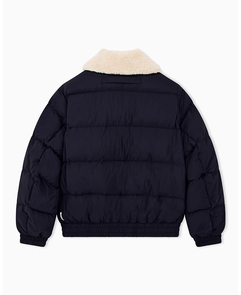 A|X Armani Exchange Men's Crossover Sherpa Collar Down Bomber Jacket