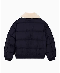 A|X Armani Exchange Men's Crossover Sherpa Collar Down Bomber Jacket