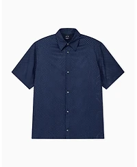 A|X Armani Exchange Men's Viscose All Over Logo Woven Shirt