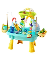 Gnuadz 4-in-1 Water Table Sensory Electric Pump Faucet Kitchen Play Sinks Food Fishing