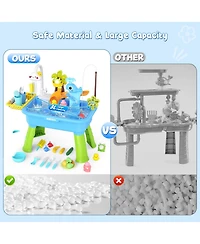Gnuadz Water Table Kids Pump Activity Pool Play Sink Fishing