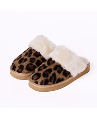 Minnetonka Women's Chesney Patterned Faux Fur Slippers