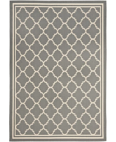 Safavieh Courtyard CY6918 Anthracite and Beige 8' x 11' Sisal Weave Outdoor Area Rug