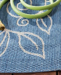 Safavieh Courtyard CY5139 Blue and Beige 8' x 11' Outdoor Area Rug