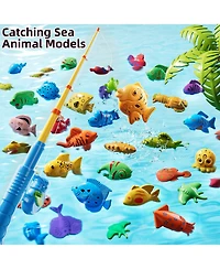 Gnuadz Fishing Game Pool Rod Net Summer Play Indoor Outdoor Gift Boy
