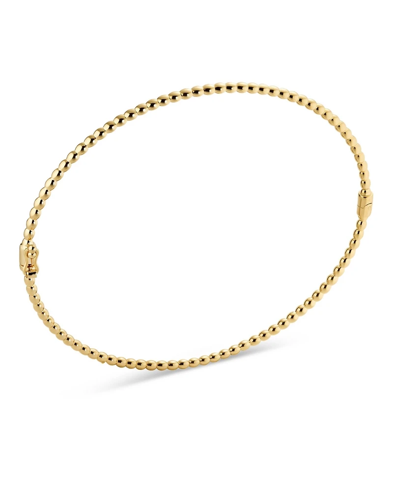 Devata Beaded Ball Bangle Bracelet in 14K Gold, Fits Small to Medium Wrist