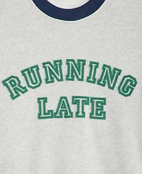 On 34th Women's Crewneck Colorblock Running Late Graphic Sweatshirt, Macy's Exclusive