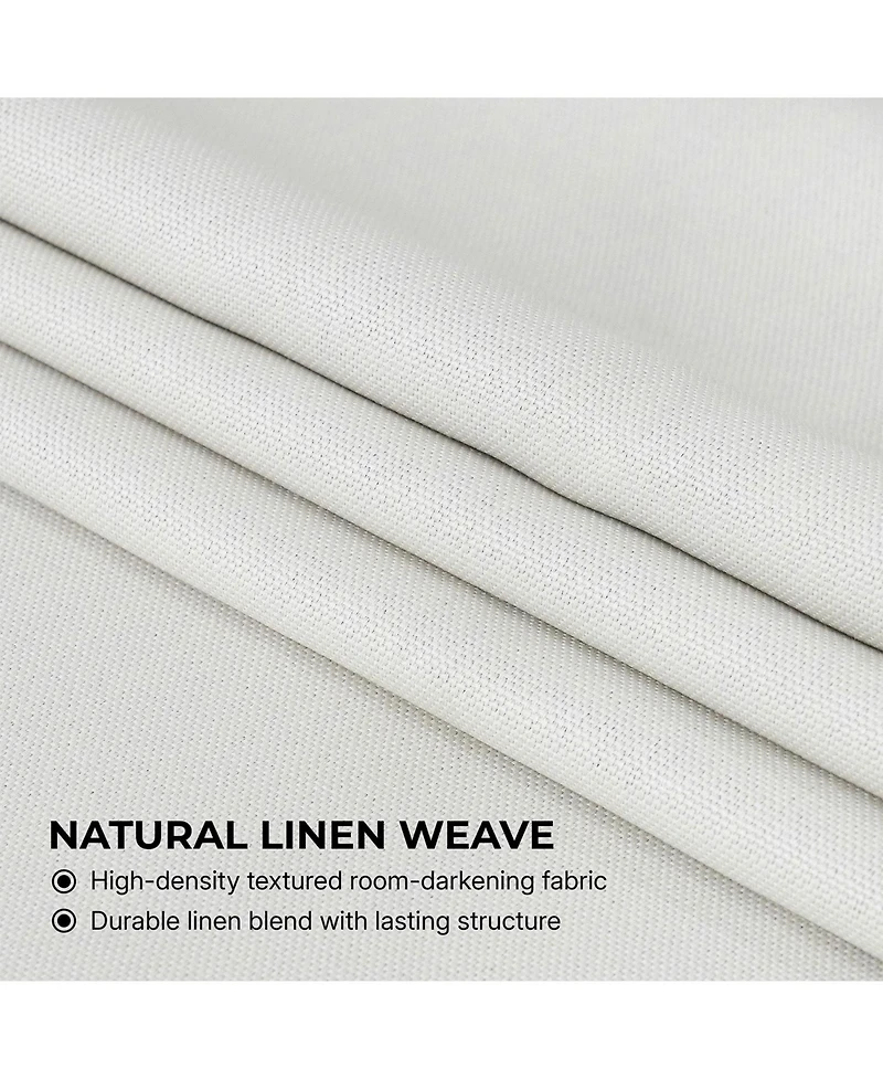 Half Price Drapes Textured Faux Linen Room Darkening Curtain