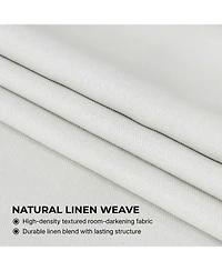Half Price Drapes Textured Faux Linen Room Darkening Curtain