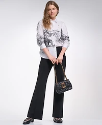 Karl Lagerfeld Paris Petite City Scene Printed Top