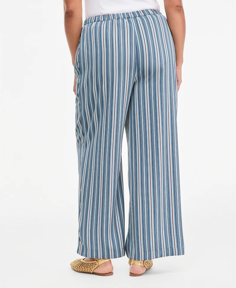 On 34th Women's Jennifer Striped High-Rise Wide-Leg Pants, Macy's Exclusive