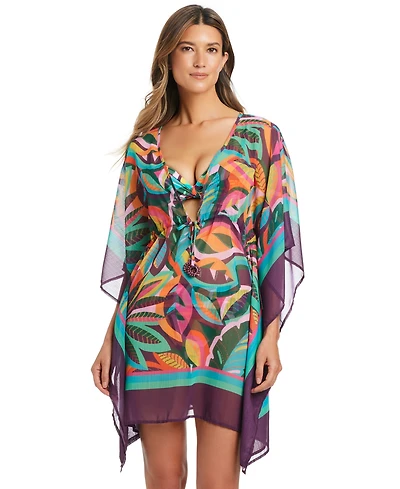Bleu by Rod Beattie Women's Chiffon Deep V-Neck Caftan