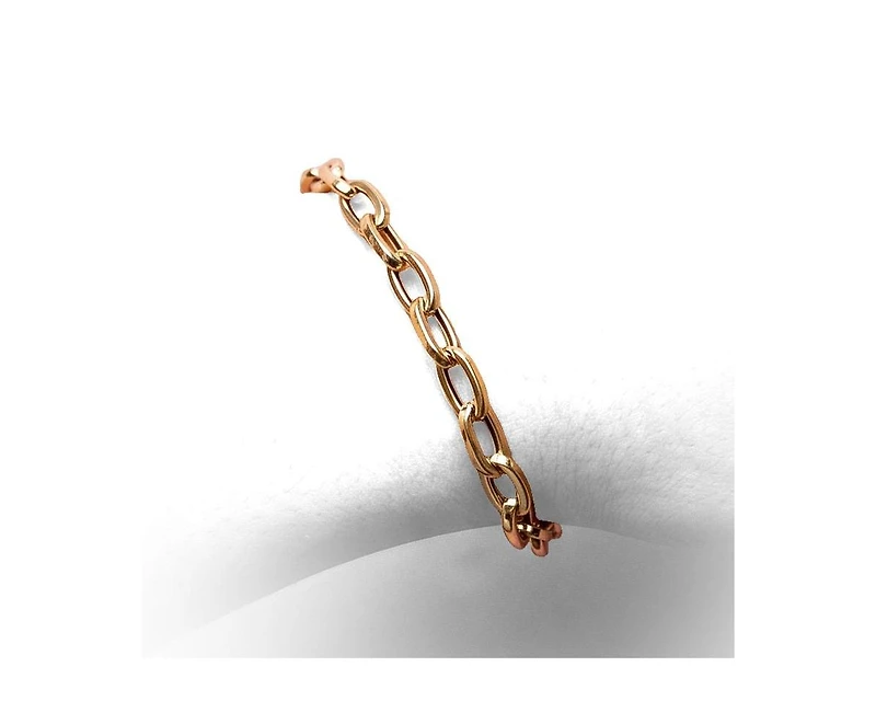 The Lovery Gold Round Link Bracelet 14K Yellow Gold