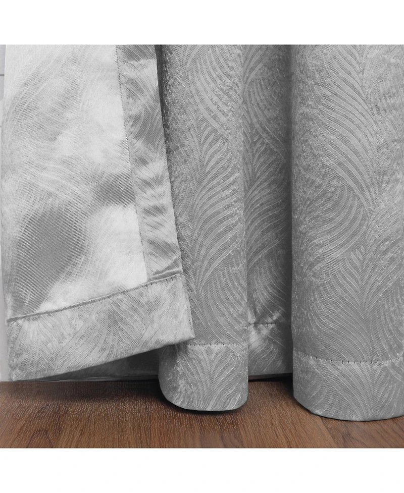 Superior Wave Geometric Washable Room Darkening Blackout Curtains