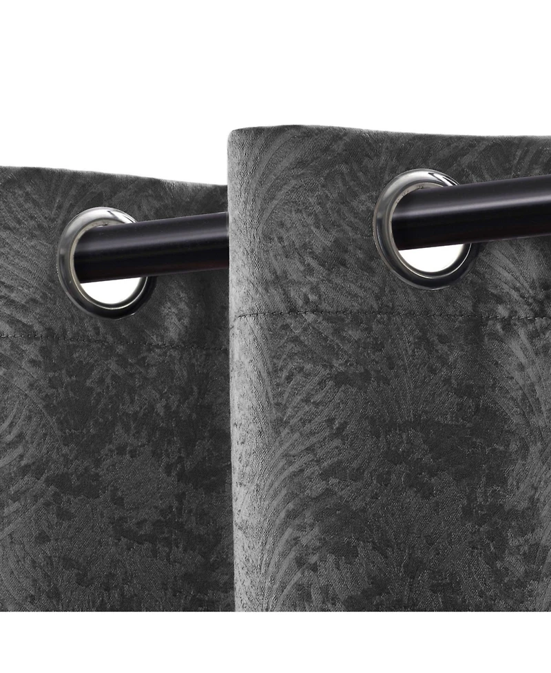 Superior Wave Geometric Washable Room Darkening Blackout Curtains