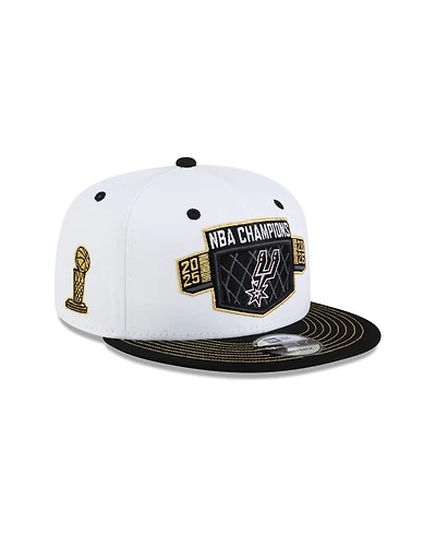 New Era Men's White/Black San Antonio Spurs 2026 Nba Champions Locker Room 9FIFTY Snapback Hat