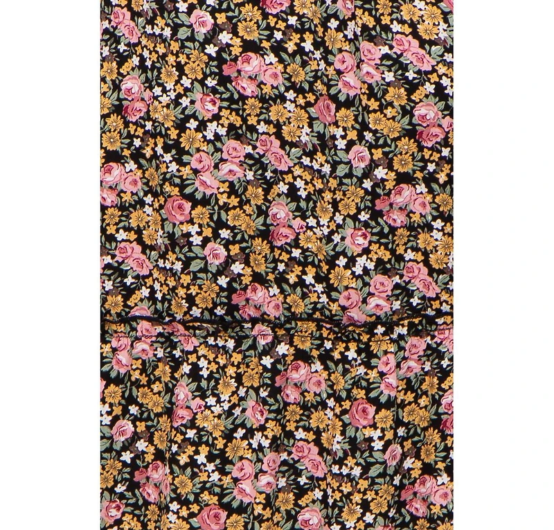 Pinkblush Maternity Black Multi-Color Floral Sleeveless Tiered Maxi Dress