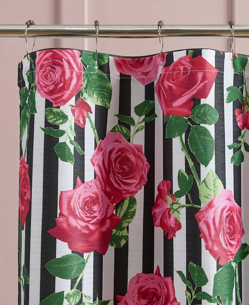 Betsey Johnson Avantgarde Rose Printed Shower Curtain, 72" x 72"