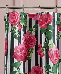 Betsey Johnson Avantgarde Rose Printed Shower Curtain, 72" x 72"