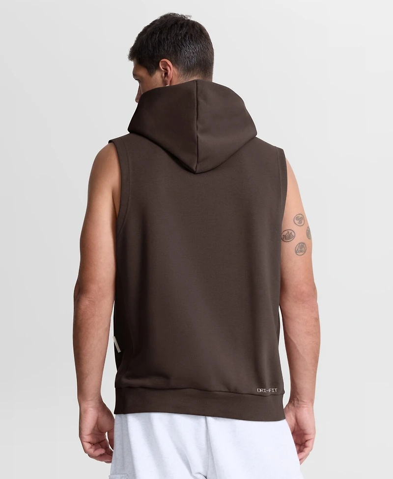 Nike Men's Brown San Diego Padres Authentic Collection Standard Issue Dri-fit Sleeveless Hoodie