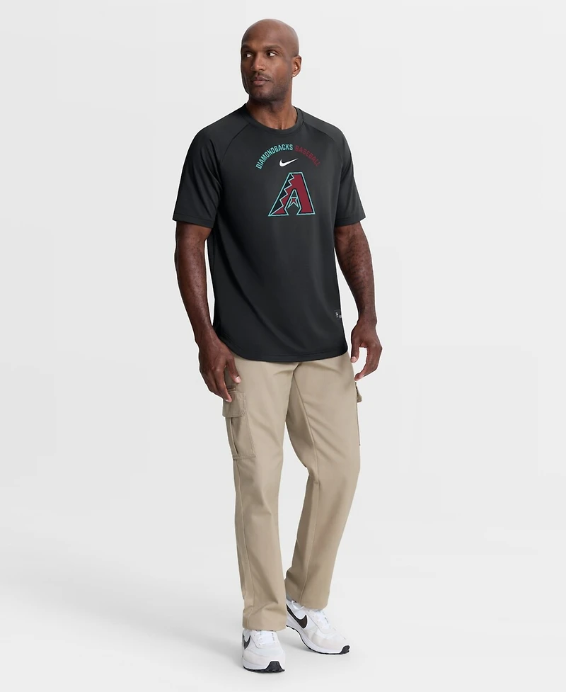 Nike Men's Black Arizona Diamondbacks Authentic Collection Batting Practice Pre-Game Raglan Dri-fit T-Shirt