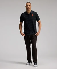 Nike Men's Black San Francisco Giants Authentic Collection Striped Victory Dri-fit Polo Shirt