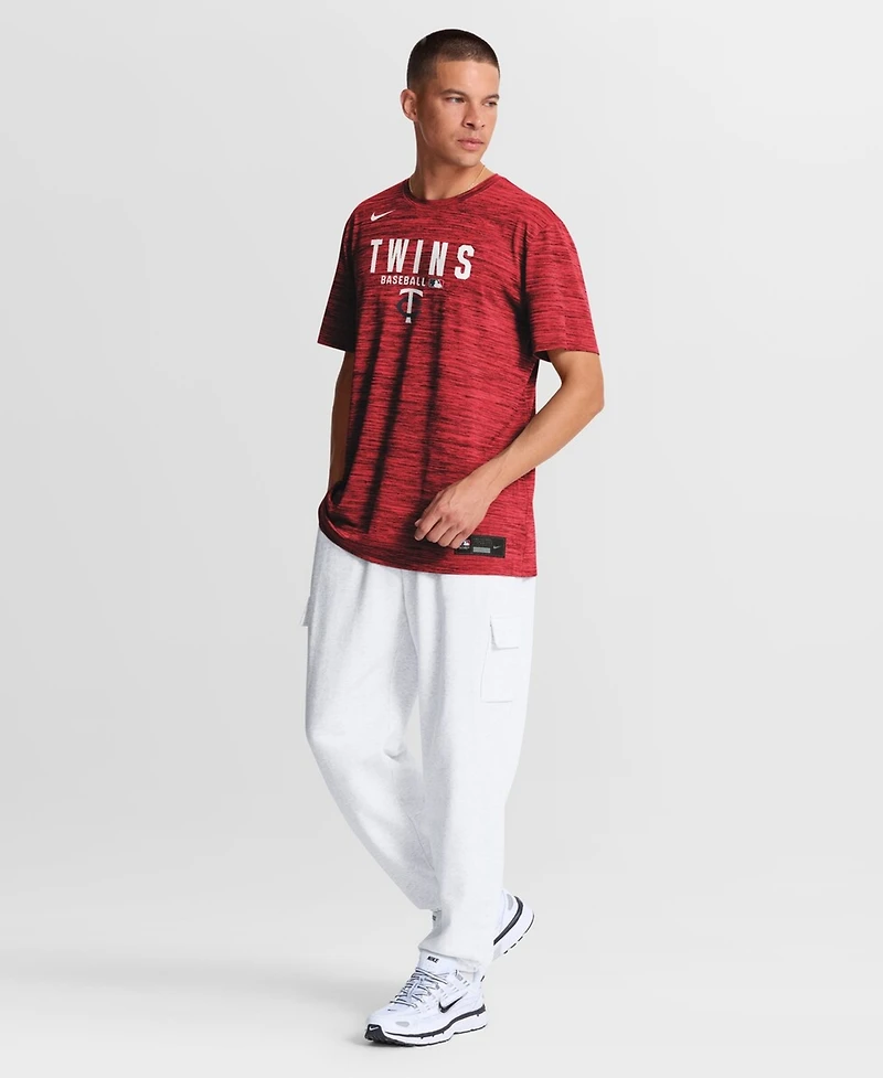 Nike Men's Red Minnesota Twins Authentic Collection Velocity Dri-fit T-Shirt