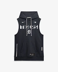 Nike Men's Navy Detroit Tigers Authentic Collection Standard Issue Dri-fit Sleeveless Hoodie