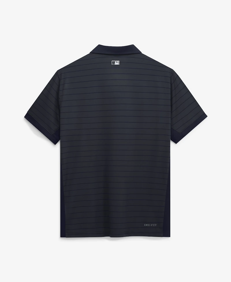 Nike Men's Navy New York Yankees Authentic Collection Striped Victory Dri-fit Polo Shirt