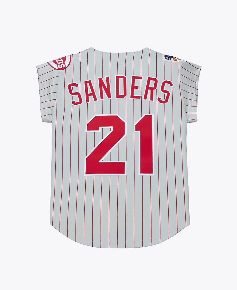 Mitchell & Ness Men's Deion Sanders Gray Cincinnati Reds 1997 Authentic Jersey