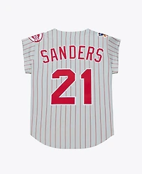 Mitchell & Ness Men's Deion Sanders Gray Cincinnati Reds 1997 Authentic Jersey