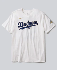 Nike Men's Mookie Betts White Los Angeles Dodgers 2026 Gold Collection Name & Number T-Shirt