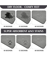 Aronkl Diatomaceous Earth Pet Feeding Mat Absorbent Non-Slip Quick Drying Easy Clean