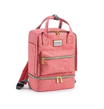 Sunveno Baby Double Layer Breastmilk Cooler Backpack, Leak-Resistant Nursing Bag