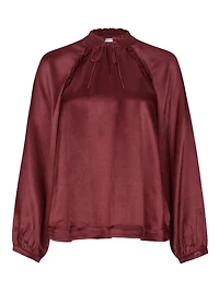 Masai Copenhagen Women's Maberonix Tie Ruffle Neck Blouse