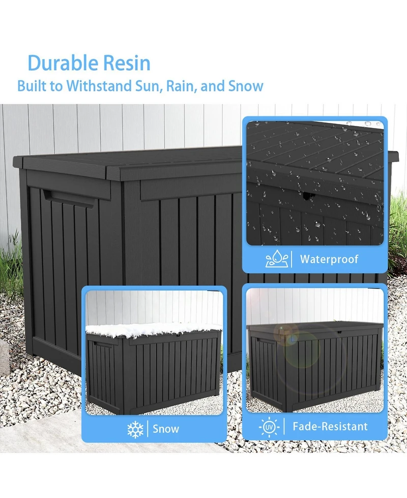 sumyeg 230 Gal. Resin Outdoor Storage Deck Box